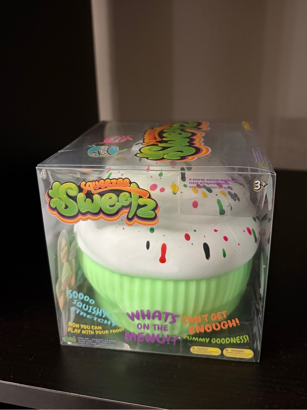 Cupcake Squishy Toy Squeezee green scented NEW Sealed